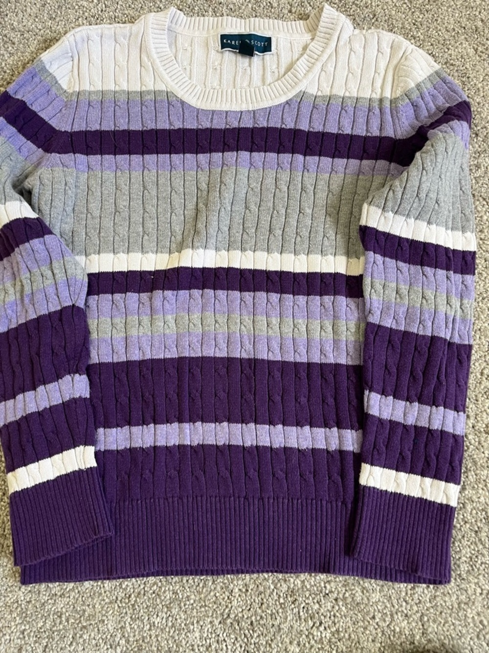 Purple Striped Sweater